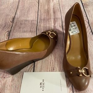 Coach Tan Wedges.  NWT.  Size 8.5